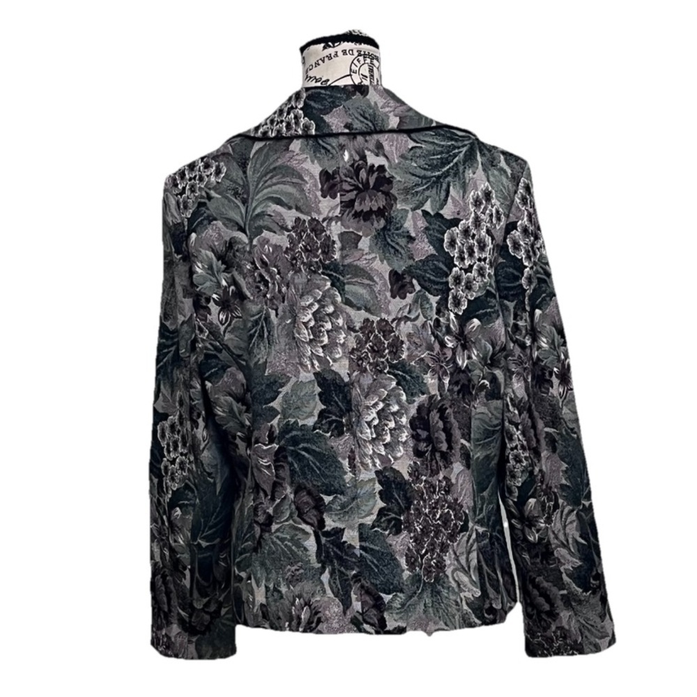 Vintage Sag Harbor Floral Tapestry Blazer Jacket Size 12 Fairy Forest Grunge - Picture 5 of 11
